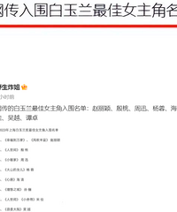 赵丽颖竞争白玉兰奖遭质疑