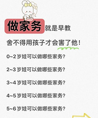 0~6岁娃能做哪些家务?勤快的小人儿要从小培养哦