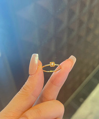超适合夏天的周大福小方糖金戒指,颜值真的不要太高了!