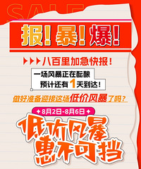 重庆永辉|低价风暴来袭,折扣低至5折起~