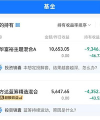 基金是不是没希望了?!买了十只,最少的一只也亏了20%