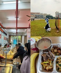 在体校蹭了一顿饭,运动员确实吃得好