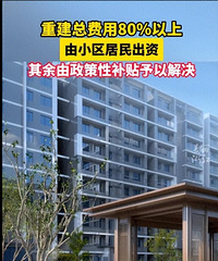旧改新模式!小区原地重建,变电梯房,每家多20平