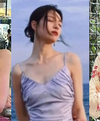 钟楚曦17条度假裙,她好会穿!