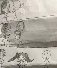 看到我家孩子画的连环画,我沉默了