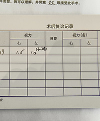 框架眼镜太影响做各种运动了,做了近视手术恢复到1.2