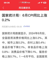 ����ͳ�ƾ֣�6��cpiͬ��0.2%