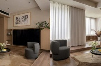 康桥融府210平上叠原木自然风,三代人都很爱的家