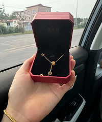 很火的周大福小蛮腰金项链终于买了,去了2次才买上