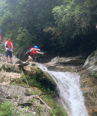 贵州万佛峡溪降耍水,30多年来耍水最开心的一回