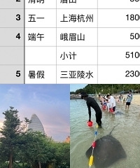 家庭旅游年花十万多吗