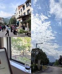 在桐梓柏芷山避暑,下午坐阳台吹风爽翻