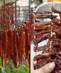 40℃+的天气,晒了肉干很成功
