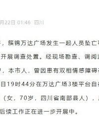 成都警方通报女子坠楼砸中路人