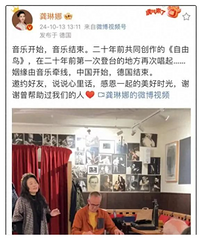 龚琳娜官宣与德国丈夫离婚