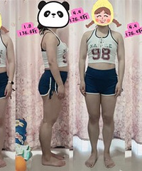 瘦14斤后,穿同一件衣服的差别