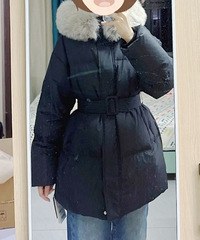 看看我买的朗姿鹅绒羽绒服留不留啊?