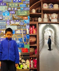 很有年代感的书屋,里面全是老物件儿