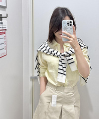 去逛了优衣库试了一套衣服,没想到穿上挺好看的