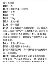 89年175CM从事个体经营的哥子征婚,希望对方别太胖