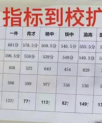 九龙坡区指标到校结果出了?育才听说要600+