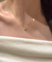 周大福小克重的碎金葫芦项链,真的太美啦