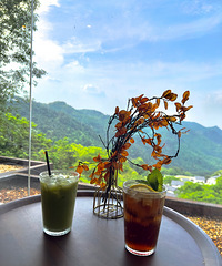 南山骑车喝茶