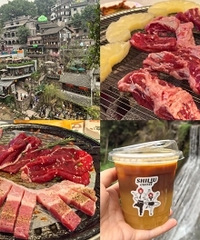 路过下浩里网红打卡点,顺便去大口吃肉
