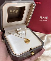 周大福新款金项链封神!一整个晃花了我的眼