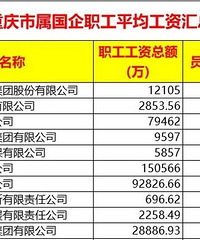 重庆国企员工工资曝光!