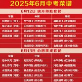 学校中考菜谱已备好