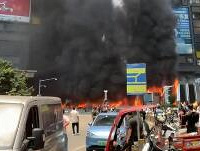 泰兴好大火,听说是因为摩托车充电