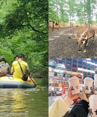 长白山森林徒步,挖人参、山泉水漂流