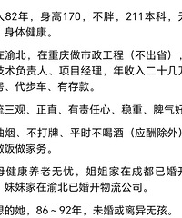 82年170CM年收入20万的哥子征婚,希望对方86~92年