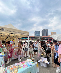 逛川美毕业展外的集市,个都买不起