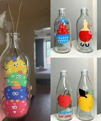 空瓶子不要扔,简单绘画后秒变花瓶
