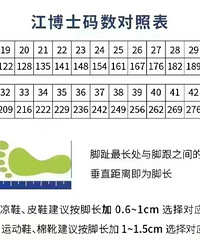 江博士鞋码数对照表真的好用!不知怎么选码的妈妈们自取