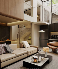 311㎡带花园现代自然宅,把四季装进家里?