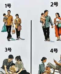 进来谈谈你的想法,你觉得图中离婚率最高的是几号家庭?