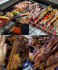 在甘洛吃的烤猪儿肉好大块,价格也合理