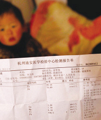 "发烧 不肯吃饭 海宁9个孩子查出血铅超标"