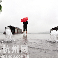网上热传“西湖水淹北山街” 西湖风景名胜区昨紧急辟谣