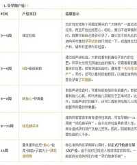 "全面的产前检查时间表!"