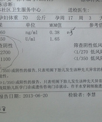 "关于唐氏筛查的结果,free-hcg β偏低"
