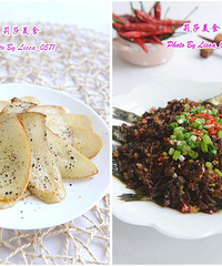 《莉莎美食》 香煎杏鲍菇/包菜干汪刺鱼