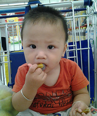 "豆豆吃桂圆,奴家羞涩中,不要偷拍啊。。。"