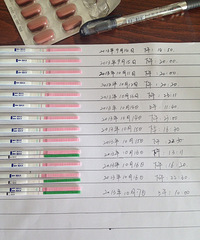 "请大家帮忙看下排卵试纸,一直测不到强阳"