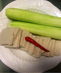 千叶豆腐炒丝瓜