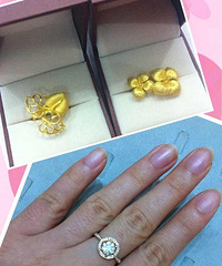 (1ct,G,VS),裸钻4w不到 戒托的价格在3000左右