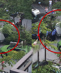 车子堵住了路,众人竟然掀翻这辆车!